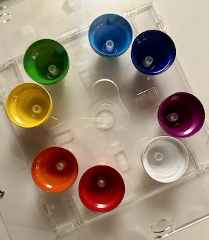 kn. bells on acrylic base